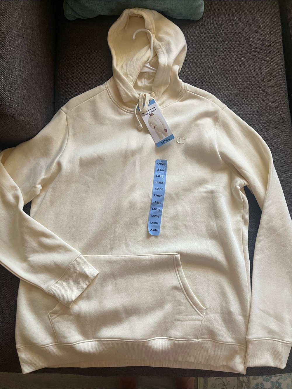 Champion Cream Crewneck Hoodie - Men's